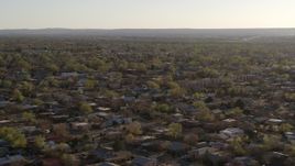 5.7K aerial stock footage of a wide orbit of urban neighborhoods in Albuquerque, New Mexico Aerial Stock Footage | DX0002_122_012