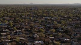 5.7K aerial stock footage of a wide orbit of an urban neighborhood in Albuquerque, New Mexico Aerial Stock Footage | DX0002_122_013