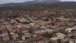 5.7K aerial stock footage of flying over the downtown area of Santa Fe, New Mexico Aerial Stock Footage | DX0002_131_008