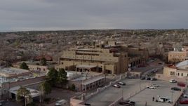 5.7K aerial stock footage orbit the Eldorado Hotel & Spa hotel, Santa Fe, New Mexico Aerial Stock Footage | DX0002_131_036