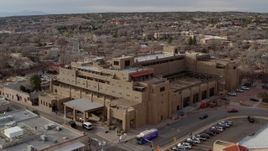 5.7K aerial stock footage of flying toward the Eldorado Hotel & Spa hotel, Santa Fe, New Mexico Aerial Stock Footage | DX0002_131_039