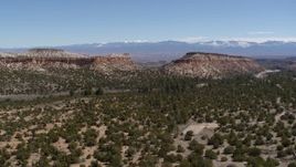 5.7K aerial stock footage of approaching desert mesas in New Mexico Aerial Stock Footage | DX0002_133_001