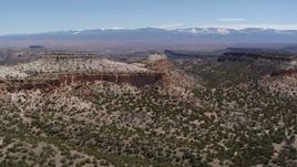 5.7K aerial stock footage of a wide view of desert mesas in New Mexico Aerial Stock Footage | DX0002_133_005