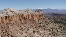 5.7K aerial stock footage of slowly approaching the top of a desert mesa in New Mexico Aerial Stock Footage | DX0002_133_011
