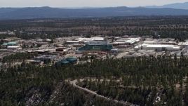 5.7K aerial stock footage of slowly passing the Los Alamos National Laboratory, New Mexico Aerial Stock Footage | DX0002_133_027