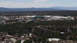5.7K aerial stock footage of slowly passing by the Los Alamos National Laboratory complex, New Mexico Aerial Stock Footage | DX0002_133_036