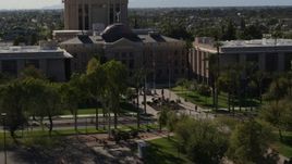 5.7K aerial stock footage of the front of Arizona State Capitol building in Phoenix, Arizona Aerial Stock Footage | DX0002_137_059