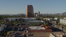 5.7K aerial stock footage of BMO Tower high-rise office building in Phoenix, Arizona Aerial Stock Footage | DX0002_138_027