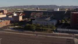 5.7K aerial stock footage of orbiting the Maricopa County Sheriff’s Office at sunset in Downtown Phoenix, Arizona Aerial Stock Footage | DX0002_142_026