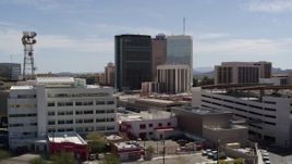 5.7K aerial stock footage of high-rise office buildings in Downtown Tucson, Arizona Aerial Stock Footage | DX0002_144_001