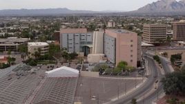 5.7K aerial stock footage of orbiting a district court building in Downtown Tucson, Arizona Aerial Stock Footage | DX0002_145_027