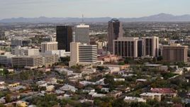 5.7K aerial stock footage three office towers and courthouse in Downtown Tucson, Arizona Aerial Stock Footage | DX0002_146_004