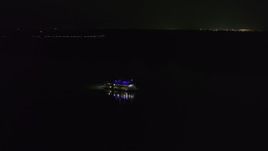 5.7K aerial stock footage of tracking a steamboat sailing on the Mississippi River, Memphis, Tennessee Aerial Stock Footage | DX0002_182_023