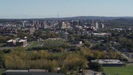 5.7K aerial stock footage of a view of Downtown Syracuse, New York Aerial Stock Footage | DX0002_211_024