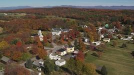5.7K aerial stock footage of orbiting a church in the small town of Orwell, Vermont Aerial Stock Footage | DX0002_217_001
