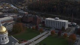 5.7K aerial stock footage of orbiting a government office building in Montpelier, Vermont Aerial Stock Footage | DX0002_219_009