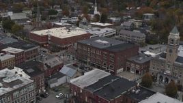 5.7K aerial stock footage orbit the Blanchard Building in Montpelier, Vermont Aerial Stock Footage | DX0002_219_057