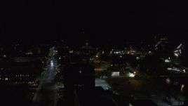 5.7K aerial stock footage of orbiting city buildings in downtown at night, Montpelier, Vermont Aerial Stock Footage | DX0002_221_013