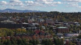 5.7K aerial stock footage of orbiting buildings in downtown, Burlington, Vermont Aerial Stock Footage | DX0002_222_041