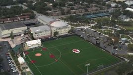 5.7K aerial stock footage approach and orbit the Tampa Preparatory School campus, Tampa, Florida Aerial Stock Footage | DX0003_231_040