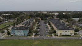 5.7K aerial stock footage descend by an apartment complex in Orlando, Florida Aerial Stock Footage | DX0003_234_010
