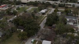 5.7K aerial stock footage of circling an urban neighborhood in Orlando, Florida Aerial Stock Footage | DX0003_234_015