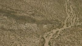 4K aerial stock footage tilt from a bird's eye view of open desert in Laughlin, Nevada Aerial Stock Footage | FG0001_000031