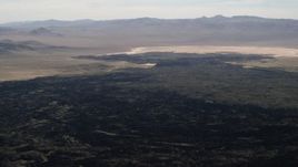 4K aerial stock footage of the lava fields of the Pisgah Crater in the Mojave Desert, San Bernardino County, California Aerial Stock Footage | FG0001_000090