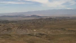 4K aerial stock footage of the Iron Ridge mountains in the Mojave Desert, San Bernardino County, California Aerial Stock Footage | FG0001_000106