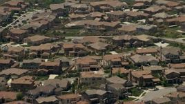 4K aerial stock footage of a suburban residential neighborhood in Rancho Cucamonga, California Aerial Stock Footage | FG0001_000146