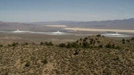 4K aerial stock footage of towers and arrays of the Ivanpah Solar Electric Generating System, California Aerial Stock Footage | FG0001_000164