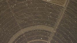 4K aerial stock footage of a bird's eye of one of the mirror arrays at the Ivanpah Solar Electric Generating System in California Aerial Stock Footage | FG0001_000216
