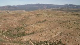 4K aerial stock footage of passing mountains in the Arizona Desert Aerial Stock Footage | FG0001_000240