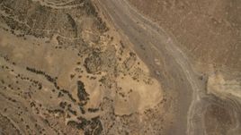 4K aerial stock footage of an overhead view of flat plain the Nevada Desert Aerial Stock Footage | FG0001_000272