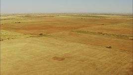 HD stock footage aerial video pass fields in a vast farm area in Walters, Oklahoma Aerial Stock Footage | HDA12_087