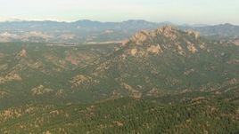 HD stock footage aerial video of flying by peak in the Rocky Mountains, Colorado Aerial Stock Footage | HDA13_288