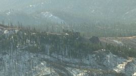 HD stock footage aerial video of a snowy ridge in the Rocky Mountains, Colorado Aerial Stock Footage | HDA13_290