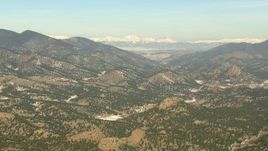 HD stock footage aerial video of mountains and hills in the Rocky Mountains, Colorado Aerial Stock Footage | HDA13_301