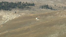 HD stock footage aerial video of approaching a hillside homes in Colorado Aerial Stock Footage | HDA13_339