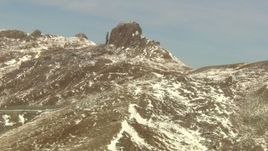 HD stock footage aerial video of a rocky formation on a ridge in the Rocky Mountains, Colorado Aerial Stock Footage | HDA13_375