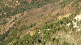 HD aerial stock footage video tilt to bird's eye view of a mountain slope, Rocky Mountains, Colorado Aerial Stock Footage | HDA13_380