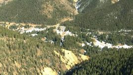 HD stock footage aerial video fly over forest and mountains in the Rocky Mountains, Colorado Aerial Stock Footage | HDA13_389