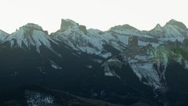 HD stock footage aerial video of rugged mountain peaks at sunrise, Rocky Mountains, Colorado Aerial Stock Footage | HDA13_403_02
