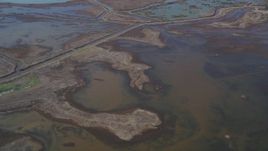 5K aerial stock footage video of a reverse view of the Belloma Slough, Bay Point, California Aerial Stock Footage | JDC01_062