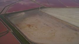 5K aerial stock footage of a reverse view salt marshes, Newark, California Aerial Stock Footage | JDC03_005