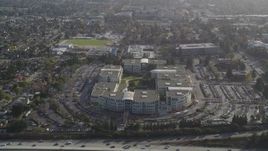 5K aerial stock footage of Apple Headquarters office buildings, Cupertino, California Aerial Stock Footage | JDC04_014