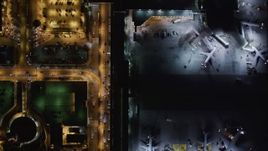 5K aerial stock footage of LAX (Los Angeles International Airport), California at night Aerial Stock Footage | LD01_0012