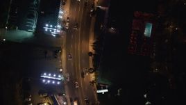 5K aerial stock footage of bird's eye of the Sunset Strip, West Hollywood, California Aerial Stock Footage | LD01_0065
