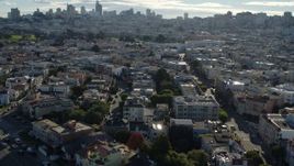 5.7K stock footage aerial video flyby Marina District apartment buildings and tilt to some of the buildings, San Francisco, California Aerial Stock Footage | PP0002_000142