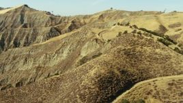 1080 stock footage aerial video of flying over mountain ridges in Central California Aerial Stock Footage | TS01_108